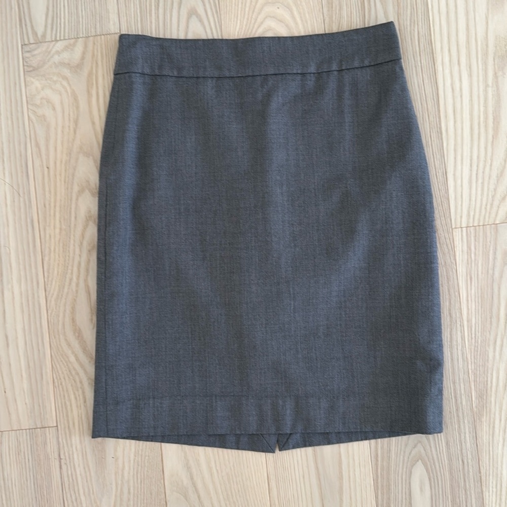 Jcrew grey pencil skirt size 0
